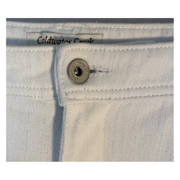 Coldwater creek white ankle pants XL summer cool white excellent condition SFPF - Picture 2 of 9
